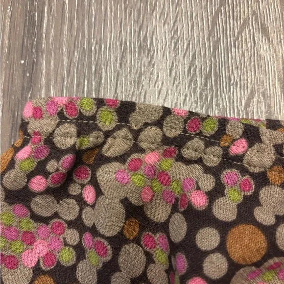 J. Jill Brown Floral A-Line Skirt with Pink & Tan Dots - Picture 7 of 9